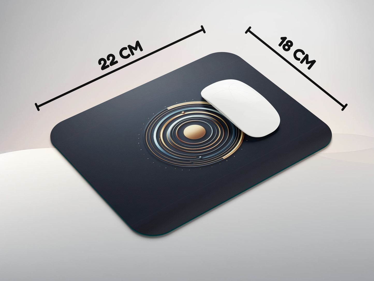 Luxurious Concentric Circlesmousepad mockup style 3