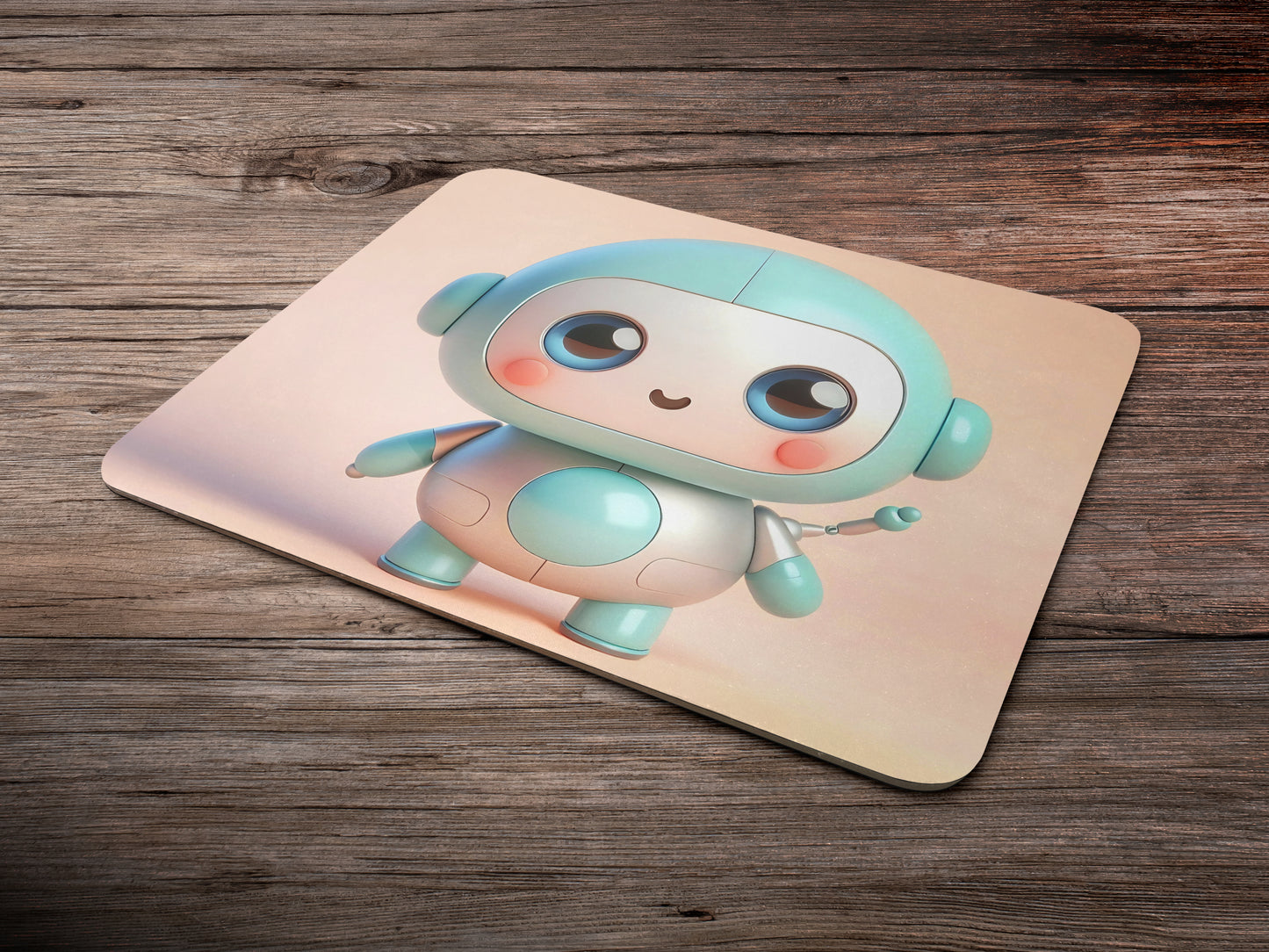 Round robot short armsmousepad mockup style 6