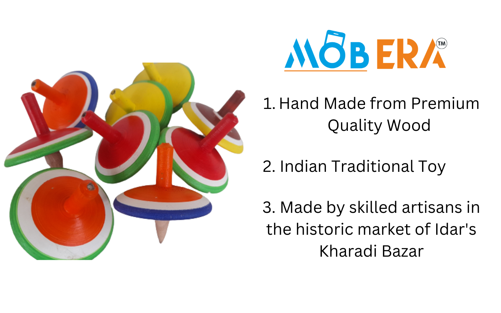 Hand Spinning Wooden Top - Lattu - MobERA
