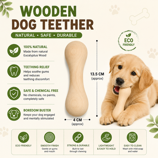 wooden dog teether smaller size