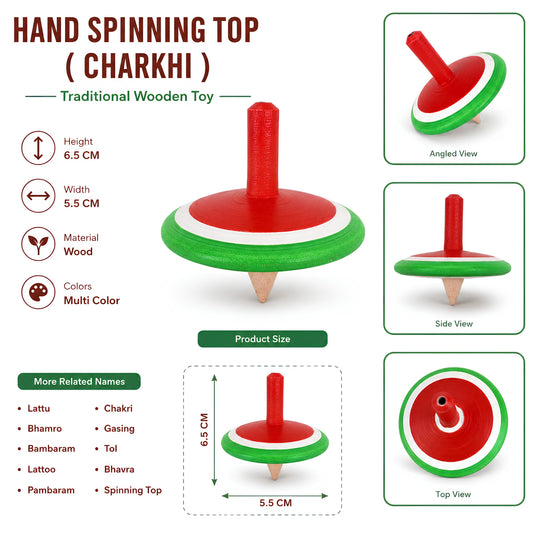 Hand Spinning Top Charkhi Size