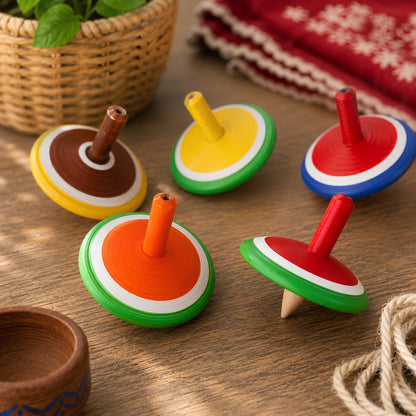 Hand Spinning Top Multicolors showing