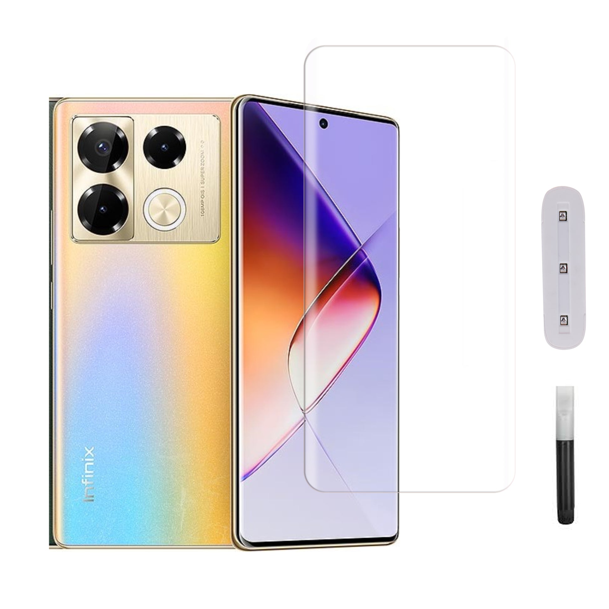 Mobera UV Tempered Glass for Infinix Note 40 Pro 4G | Full Glue Screen Protector