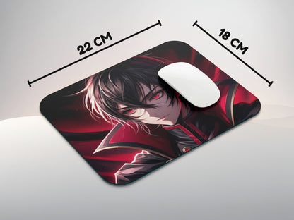 Lelouch Lamperouge in his Zero outfit mousepad mockup style 3