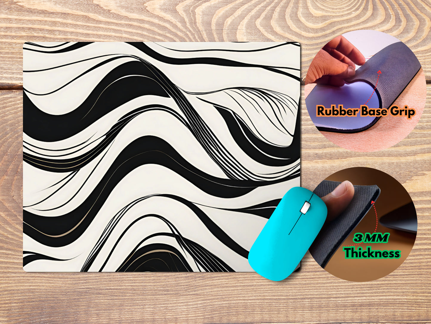 Minimal Wave Flowmousepad mockup style 4