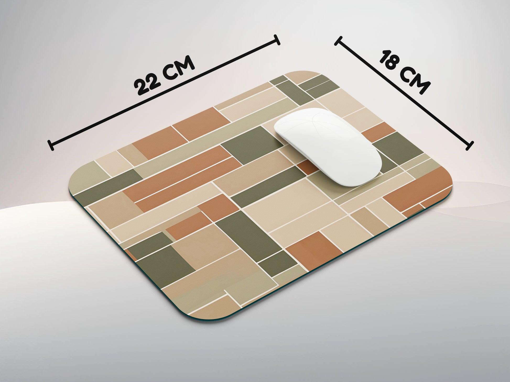 Earthy Offset Rectanglesmousepad mockup style 3