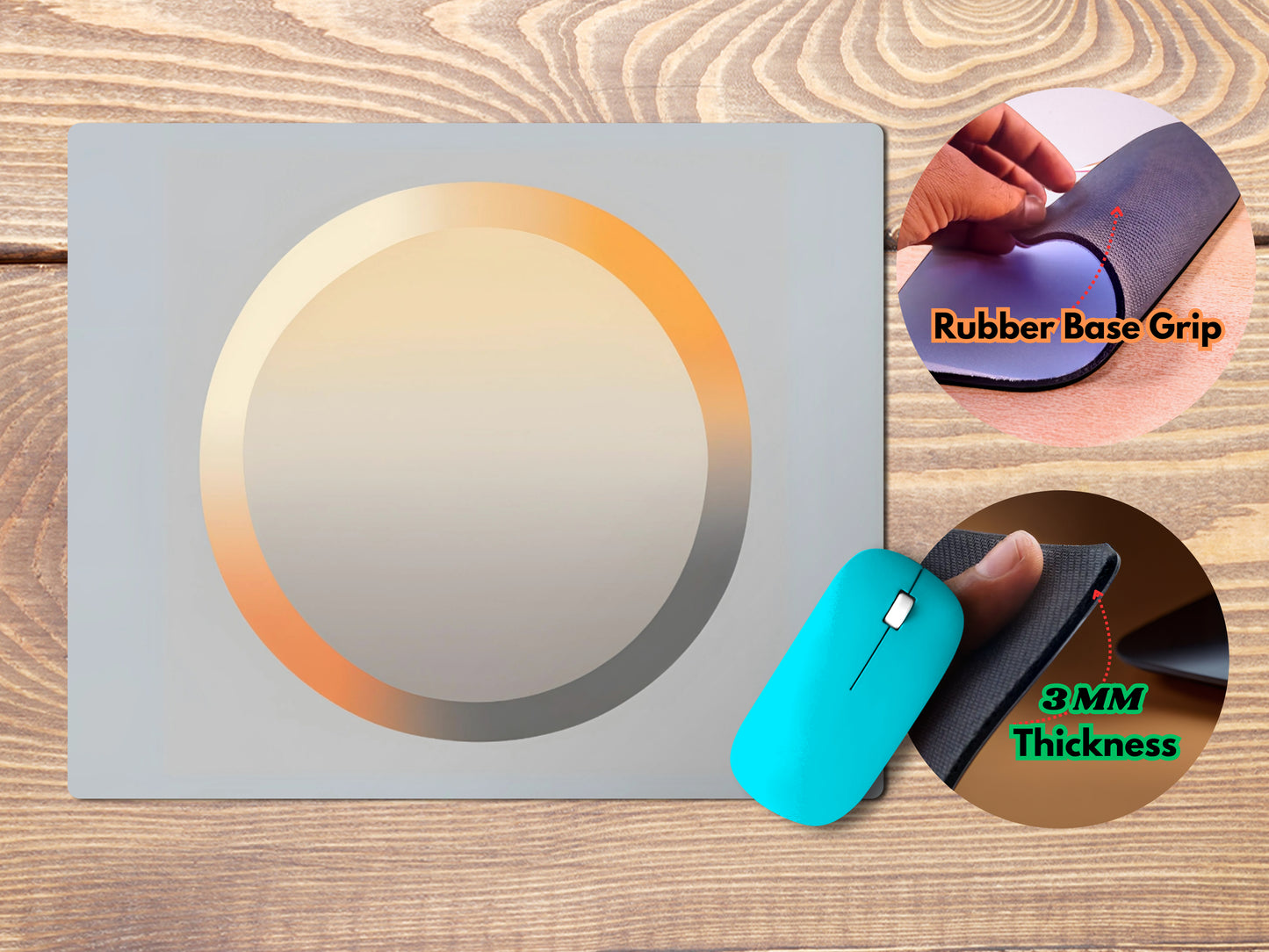 Gradient Glow Circlemousepad mockup style 4