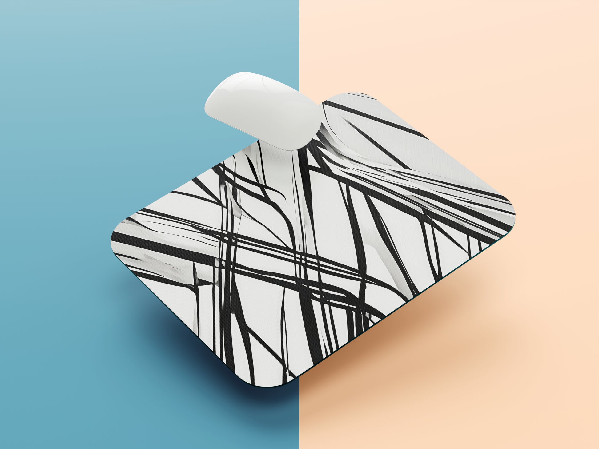 Minimal Parallel Lines mousepad mockup style 1