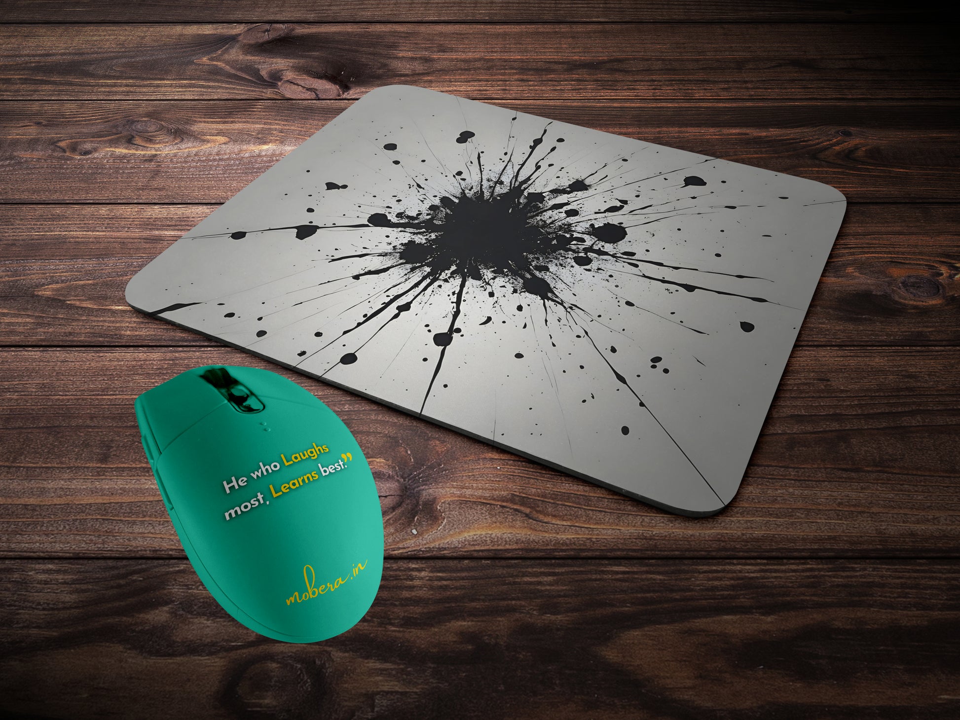 Minimal Black Splattermousepad mockup style 2