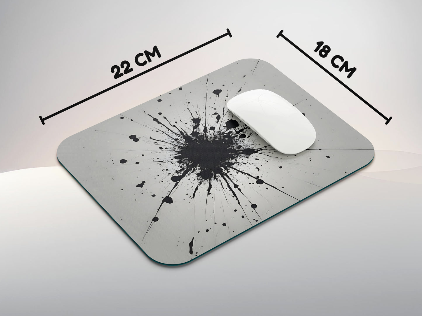 Minimal Black Splattermousepad mockup style 3