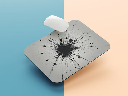 Minimal Black Splatter mousepad mockup style 1