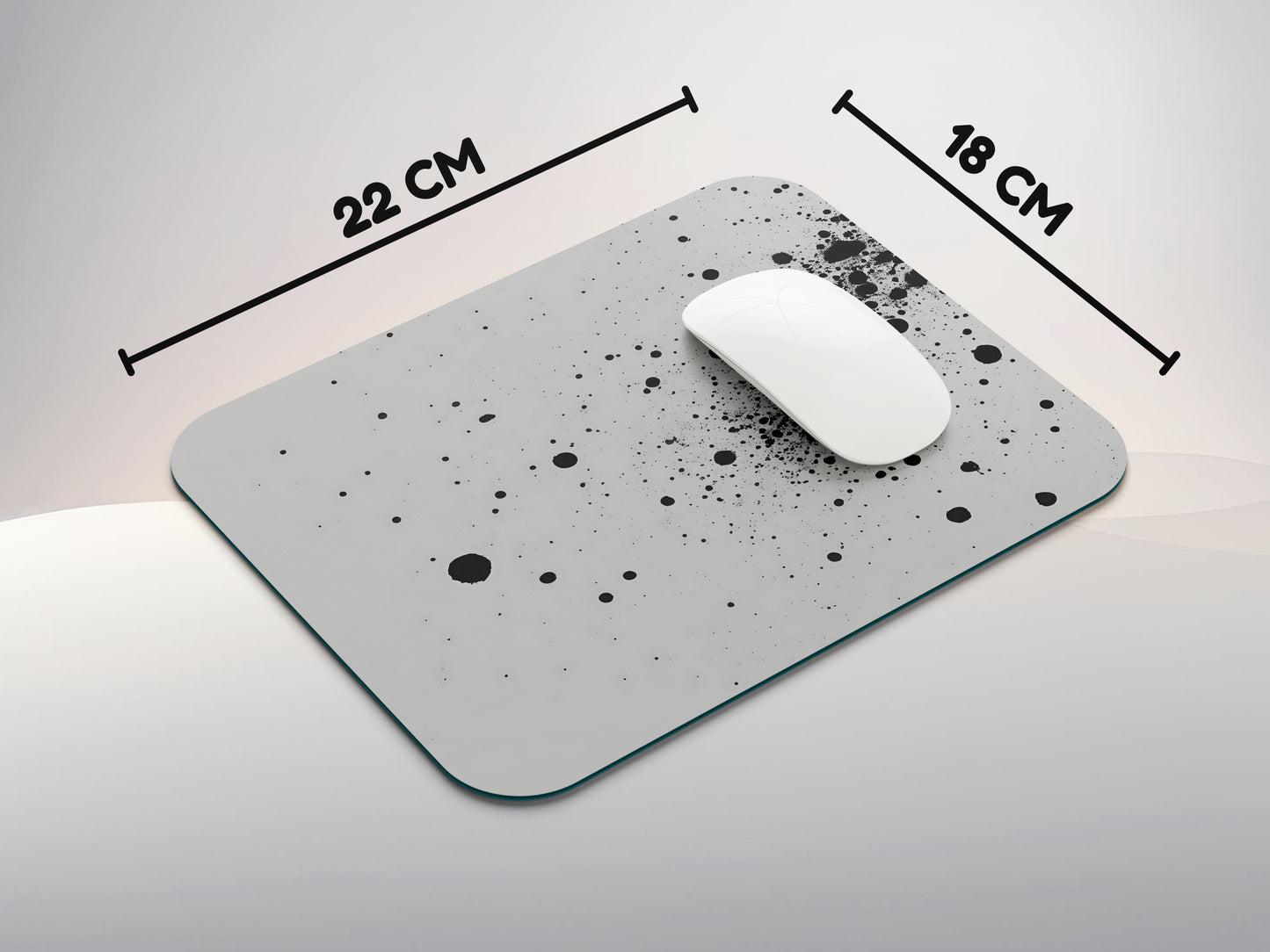 Abstract Gray Splattermousepad mockup style 3