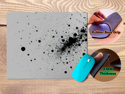 Abstract Gray Splattermousepad mockup style 4