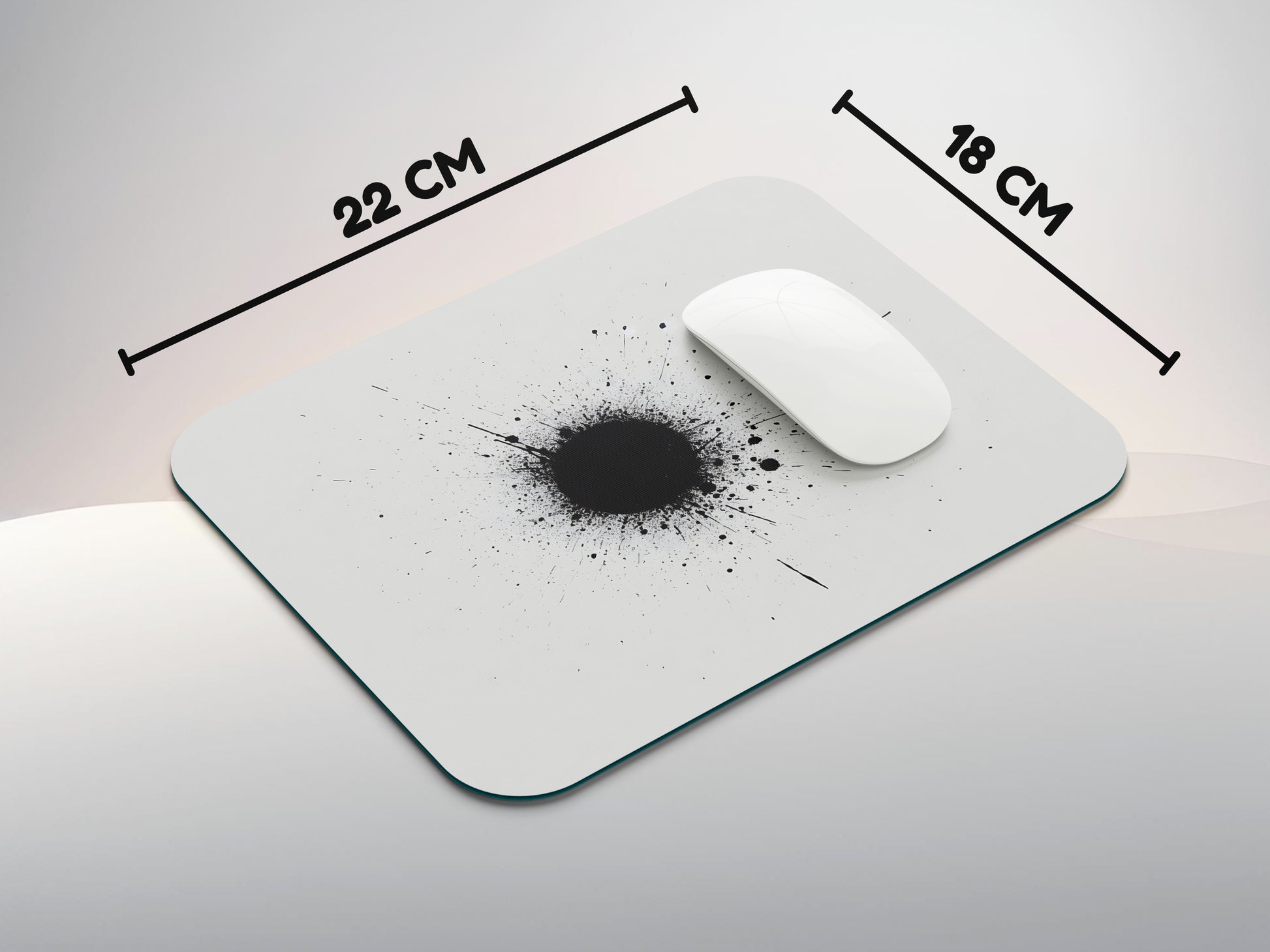 Minimalist Gray Splattermousepad mockup style 3