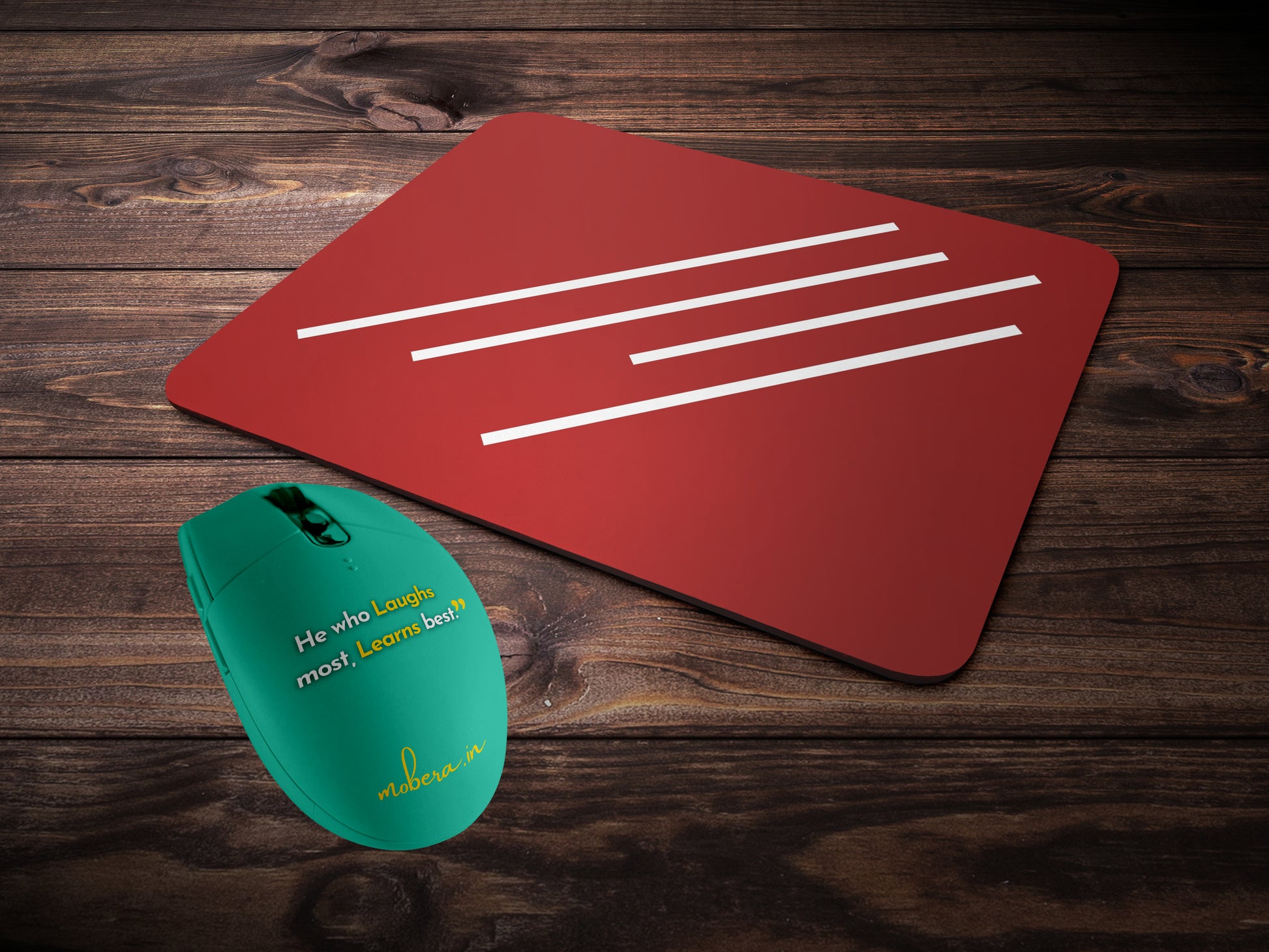 Dynamic Red Linesmousepad mockup style 2