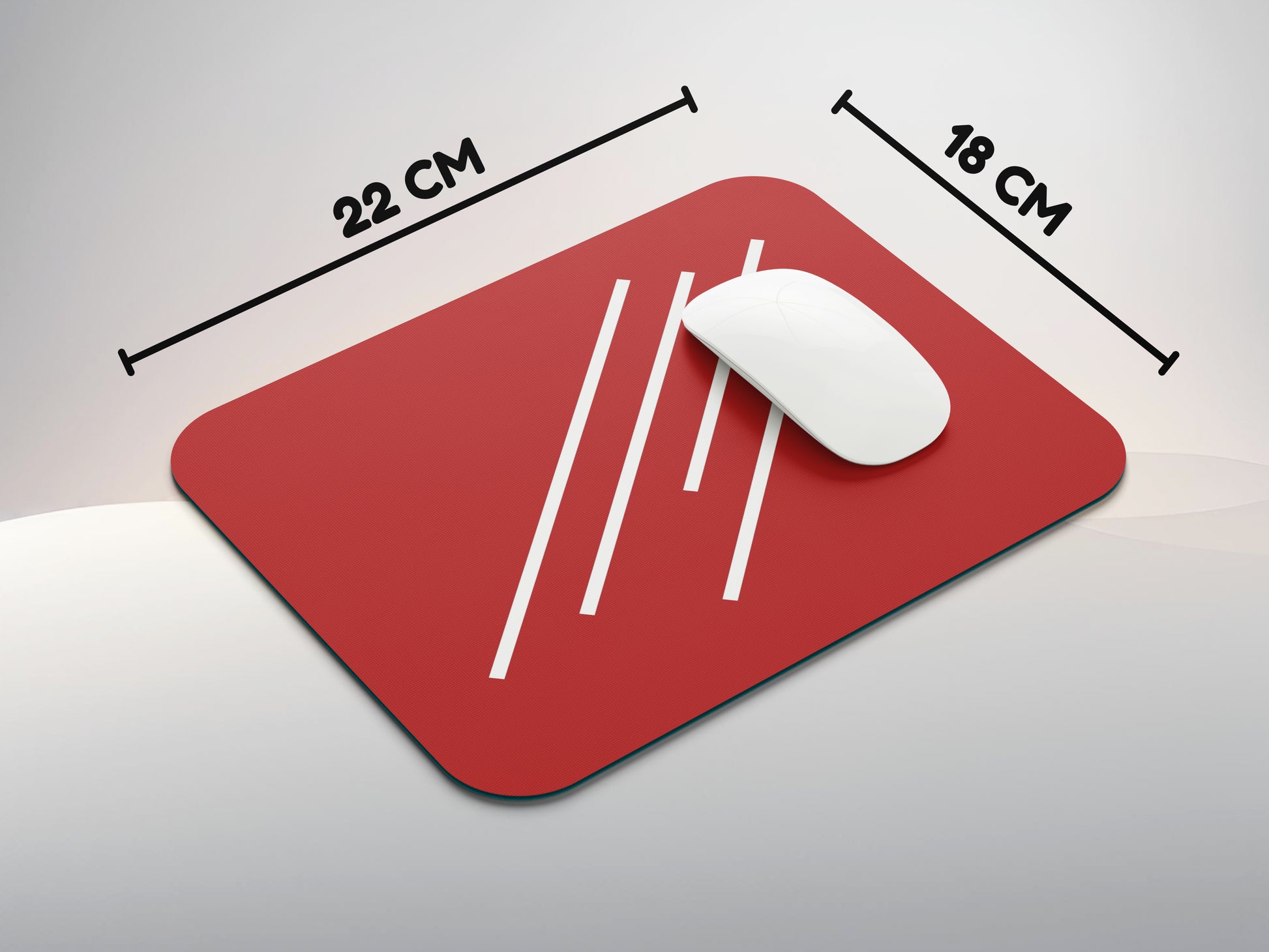 Dynamic Red Linesmousepad mockup style 3