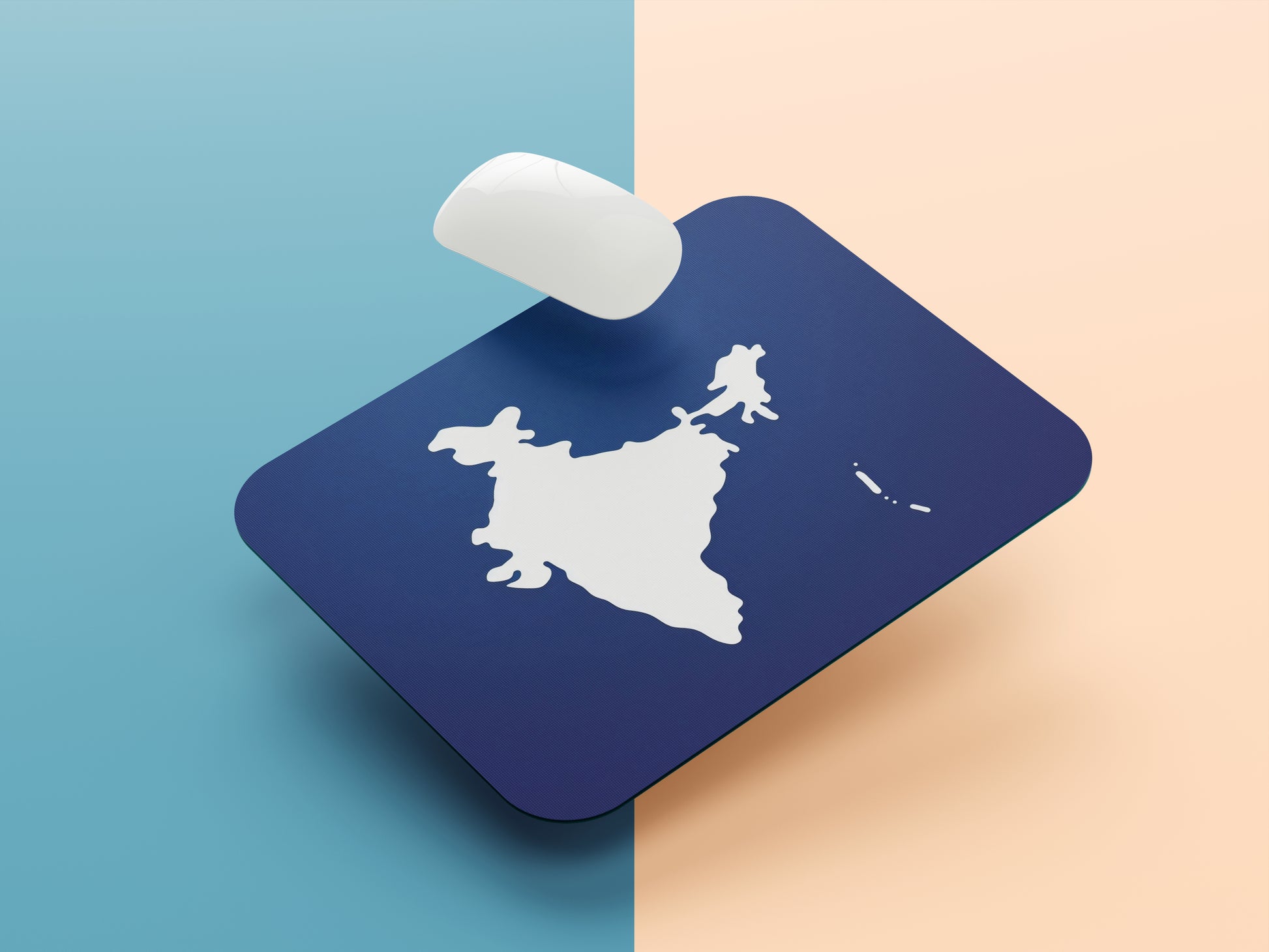 Minimalist India Map Outline mousepad mockup style 1