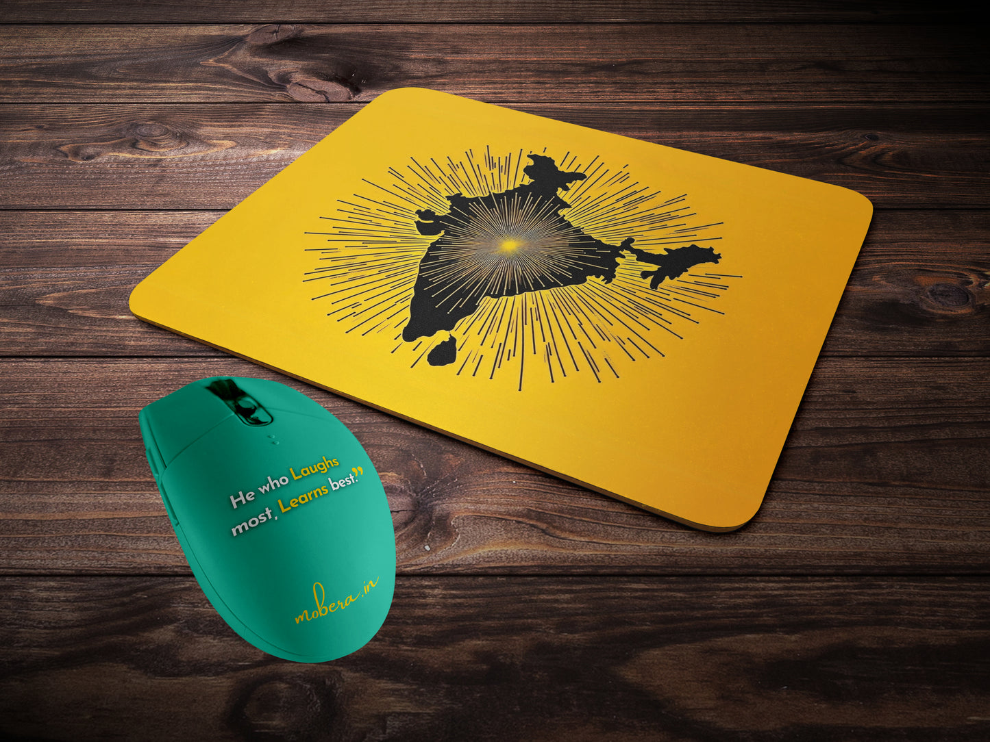 Sunburst India Mapmousepad mockup style 2