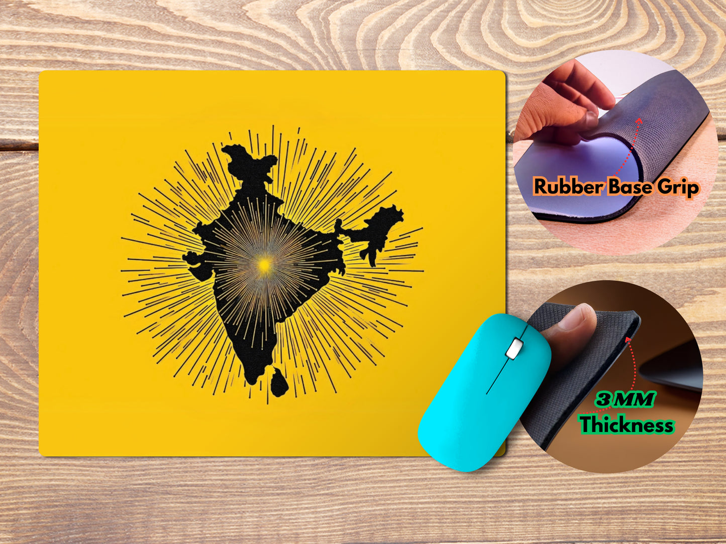 Sunburst India Mapmousepad mockup style 4