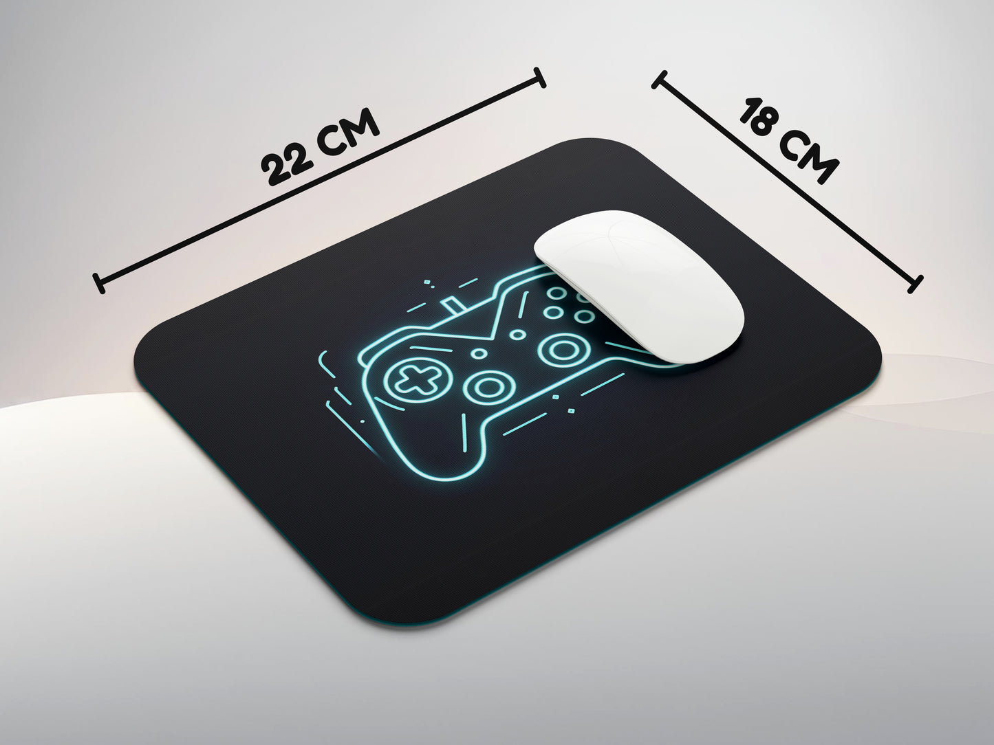 Neon Gaming Controllermousepad mockup style 3