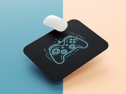 Neon Gaming Controller mousepad mockup style 1