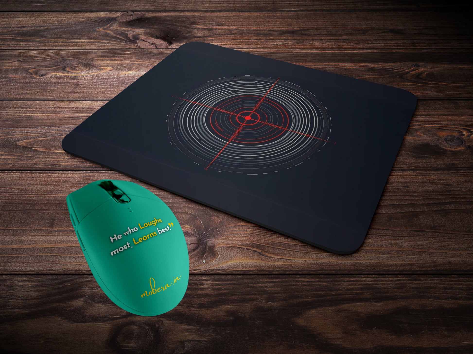 Red Crosshair Targetmousepad mockup style 2