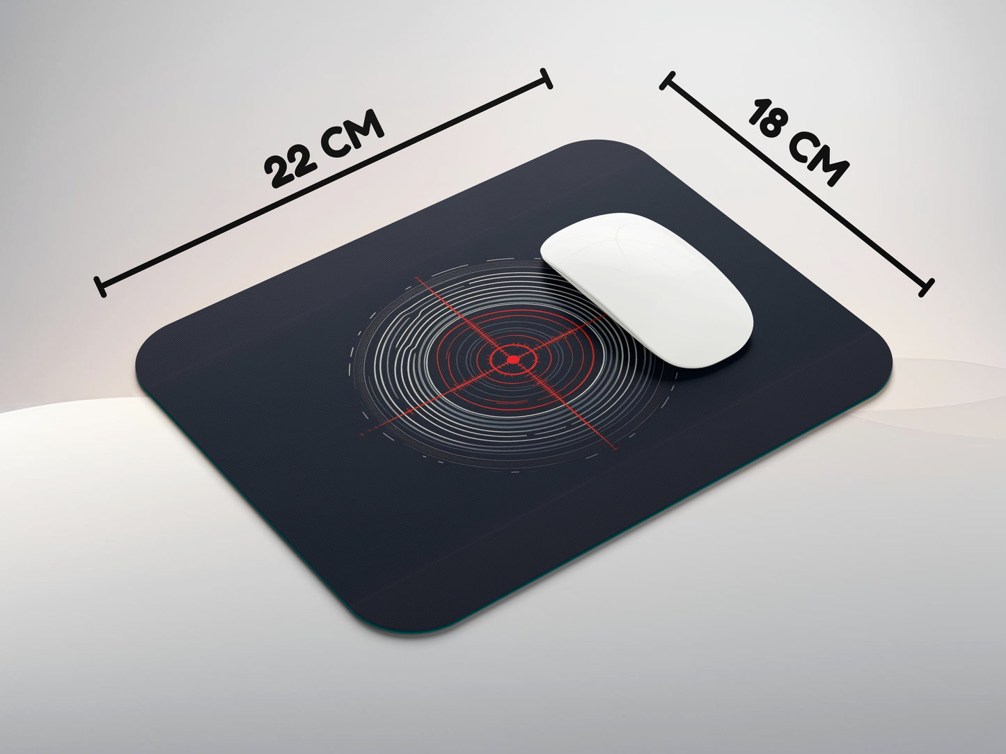 Red Crosshair Targetmousepad mockup style 3