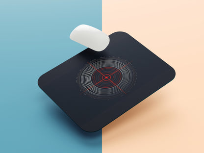 Red Crosshair Target mousepad mockup style 1