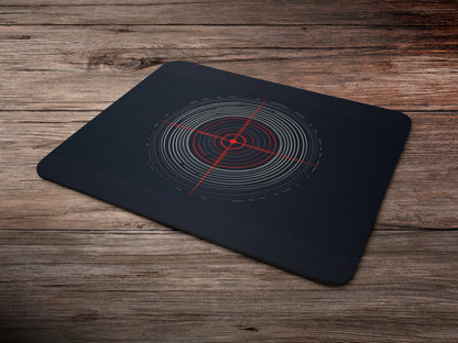 Red Crosshair Targetmousepad mockup style 6