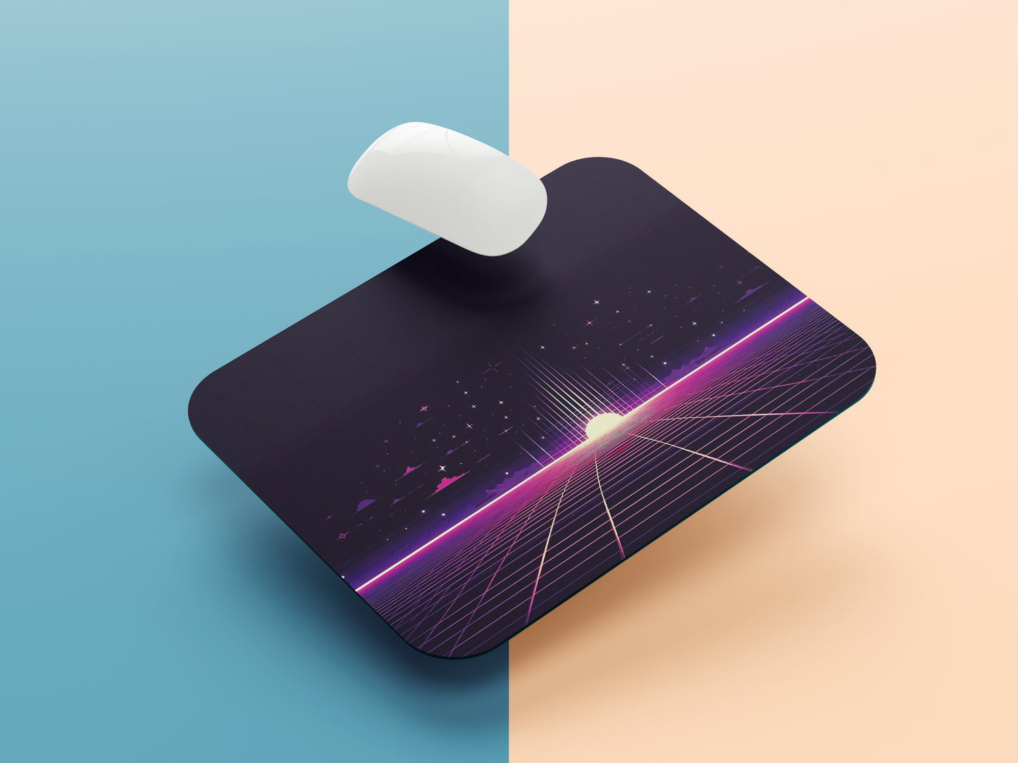 Retro Gaming Grid mousepad mockup style 1