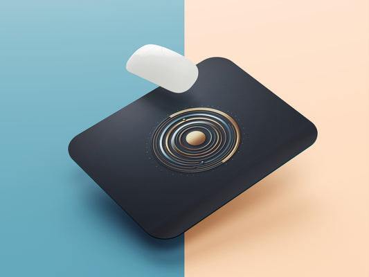 Luxurious Concentric Circles mousepad mockup style 1