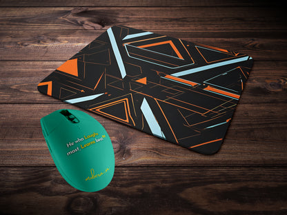 Neon Triangle Segmentsmousepad mockup style 2