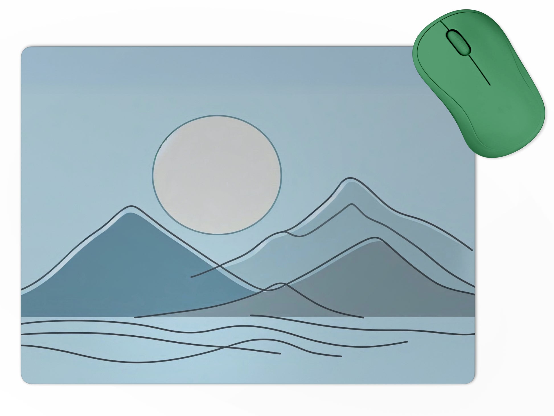 Minimalist Mountain Peaksmousepad mockup style 5