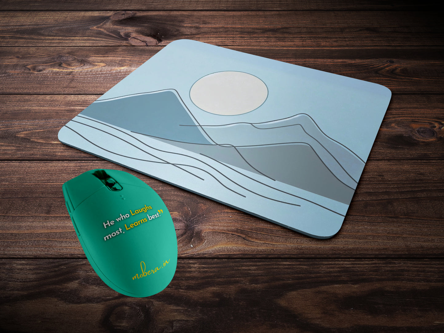 Minimalist Mountain Peaksmousepad mockup style 2