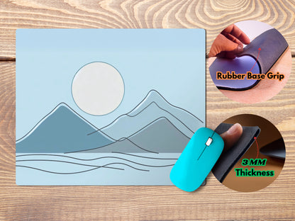 Minimalist Mountain Peaksmousepad mockup style 4