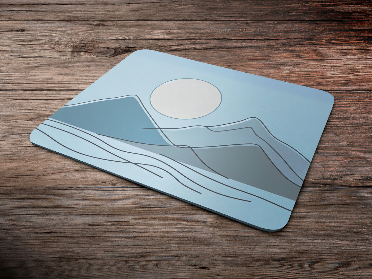 Minimalist Mountain Peaksmousepad mockup style 6