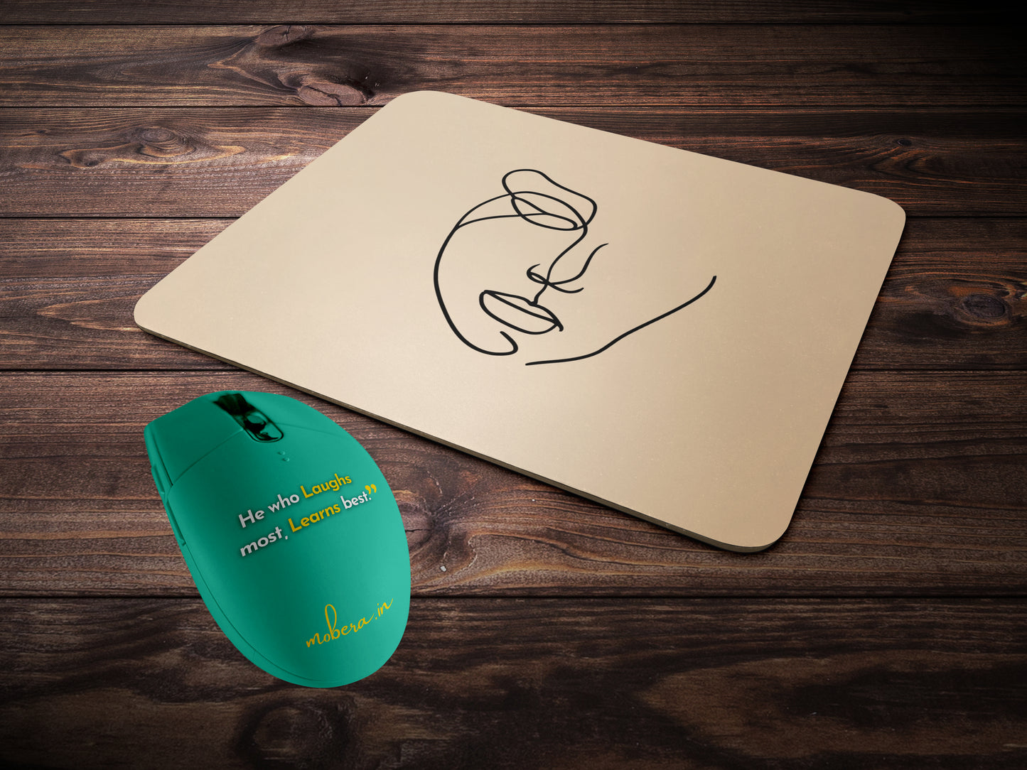 Abstract Face Outlinemousepad mockup style 2