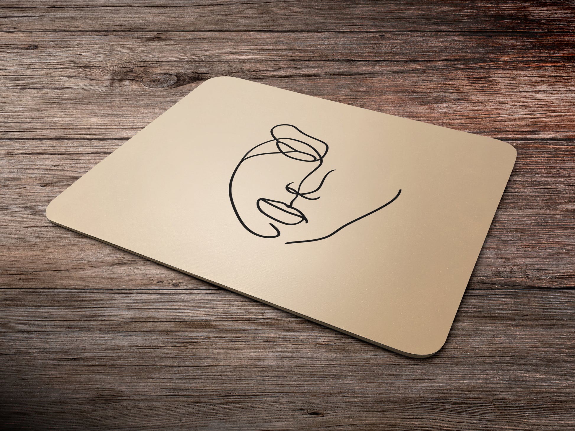 Abstract Face Outlinemousepad mockup style 6