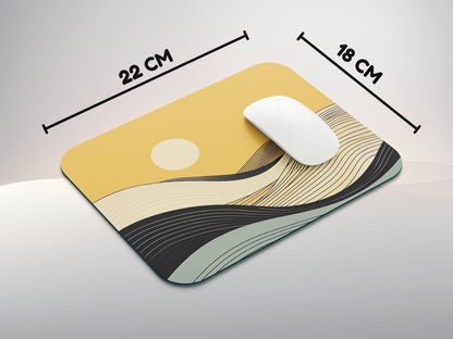 Minimalist Wave Linesmousepad mockup style 3