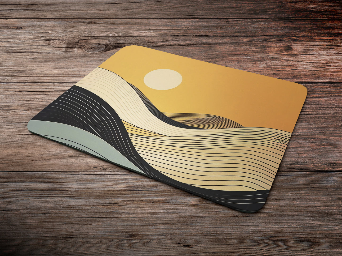 Minimalist Wave Linesmousepad mockup style 6