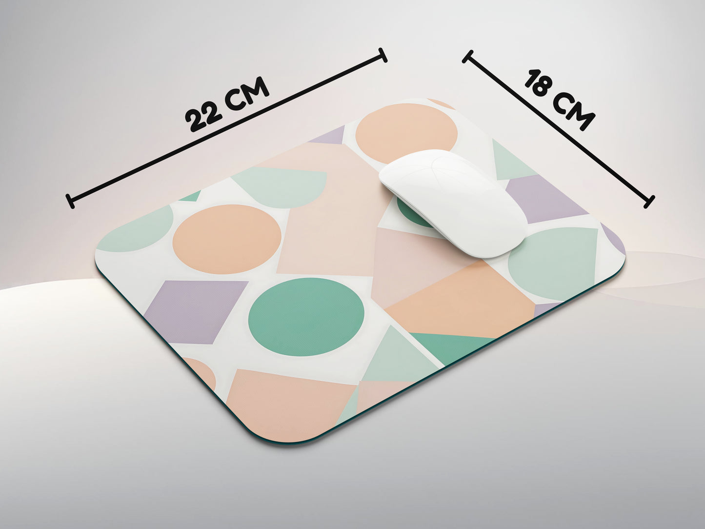 Pastel Geometric Shapesmousepad mockup style 3