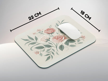 Soft Floral Rosesmousepad mockup style 3