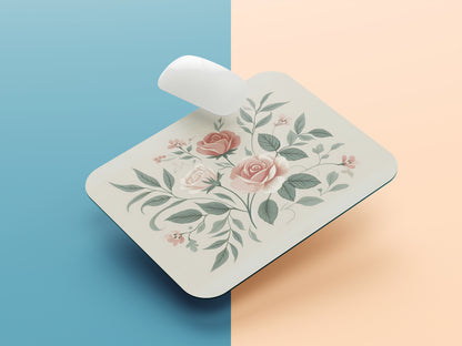 Soft Floral Roses mousepad mockup style 1