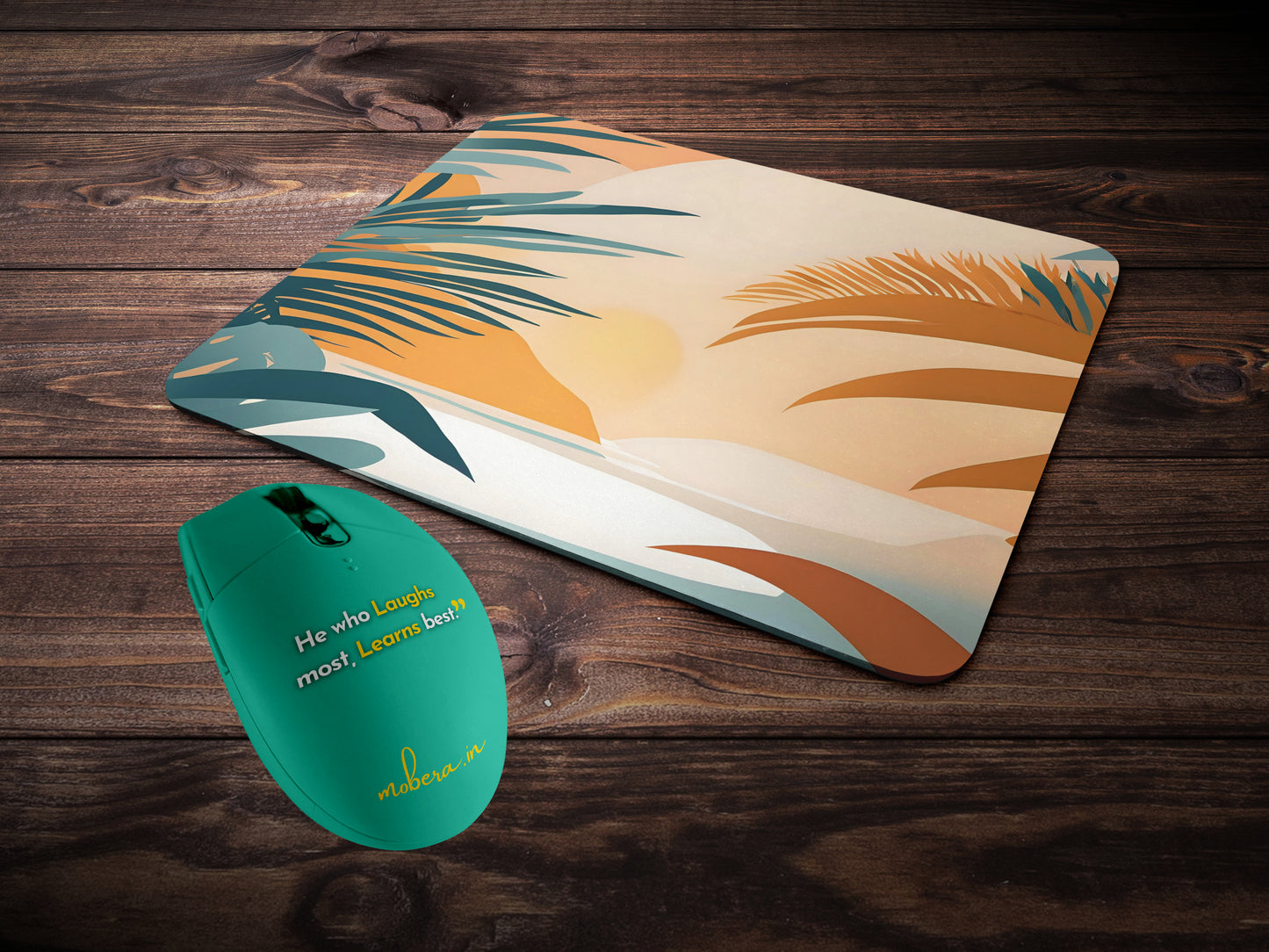 Tropical Palm Sunsetmousepad mockup style 2