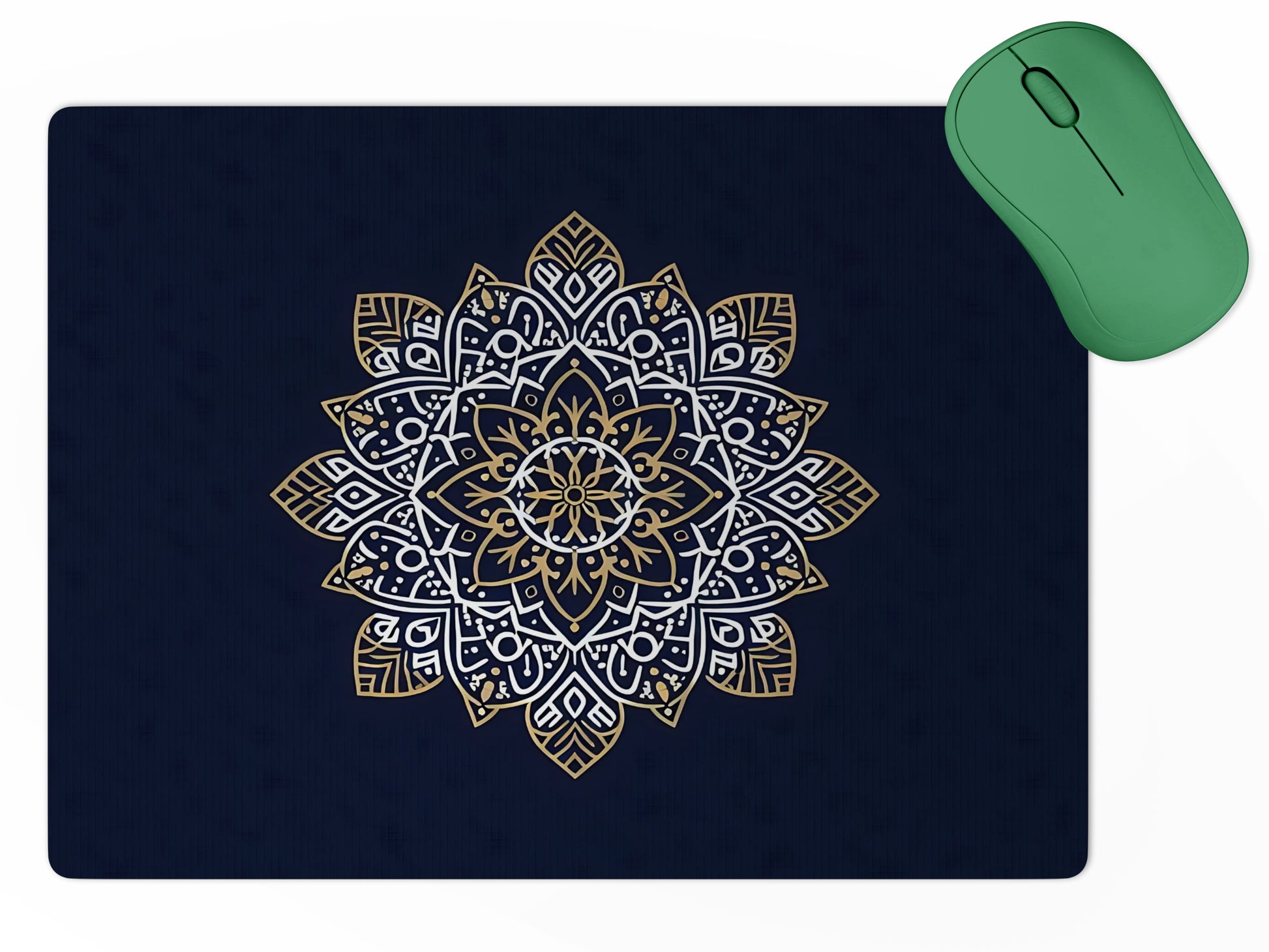 Navy Gold Mandalamousepad mockup style 5