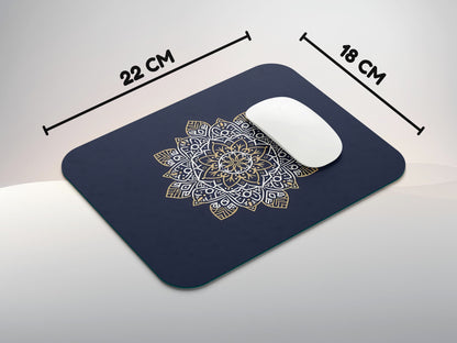 Navy Gold Mandalamousepad mockup style 3