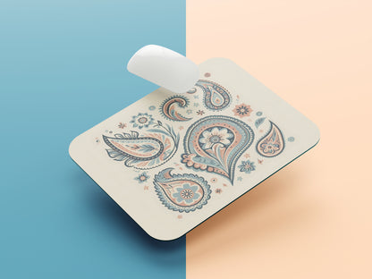 Pastel Paisley Design mousepad mockup style 1