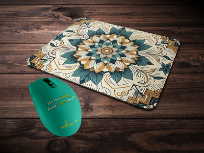 Teal Mustard Rangolimousepad mockup style 2