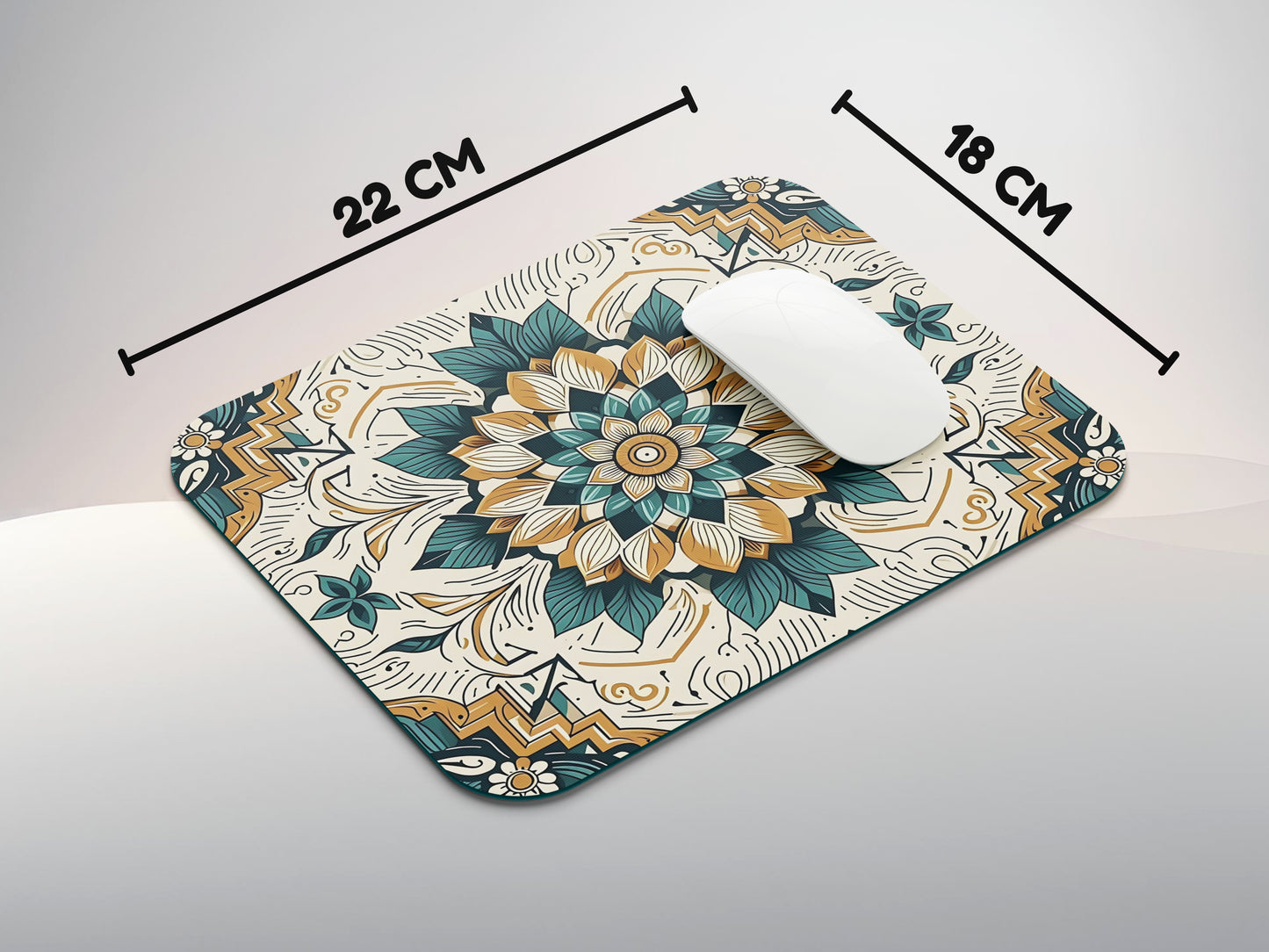 Teal Mustard Rangolimousepad mockup style 3