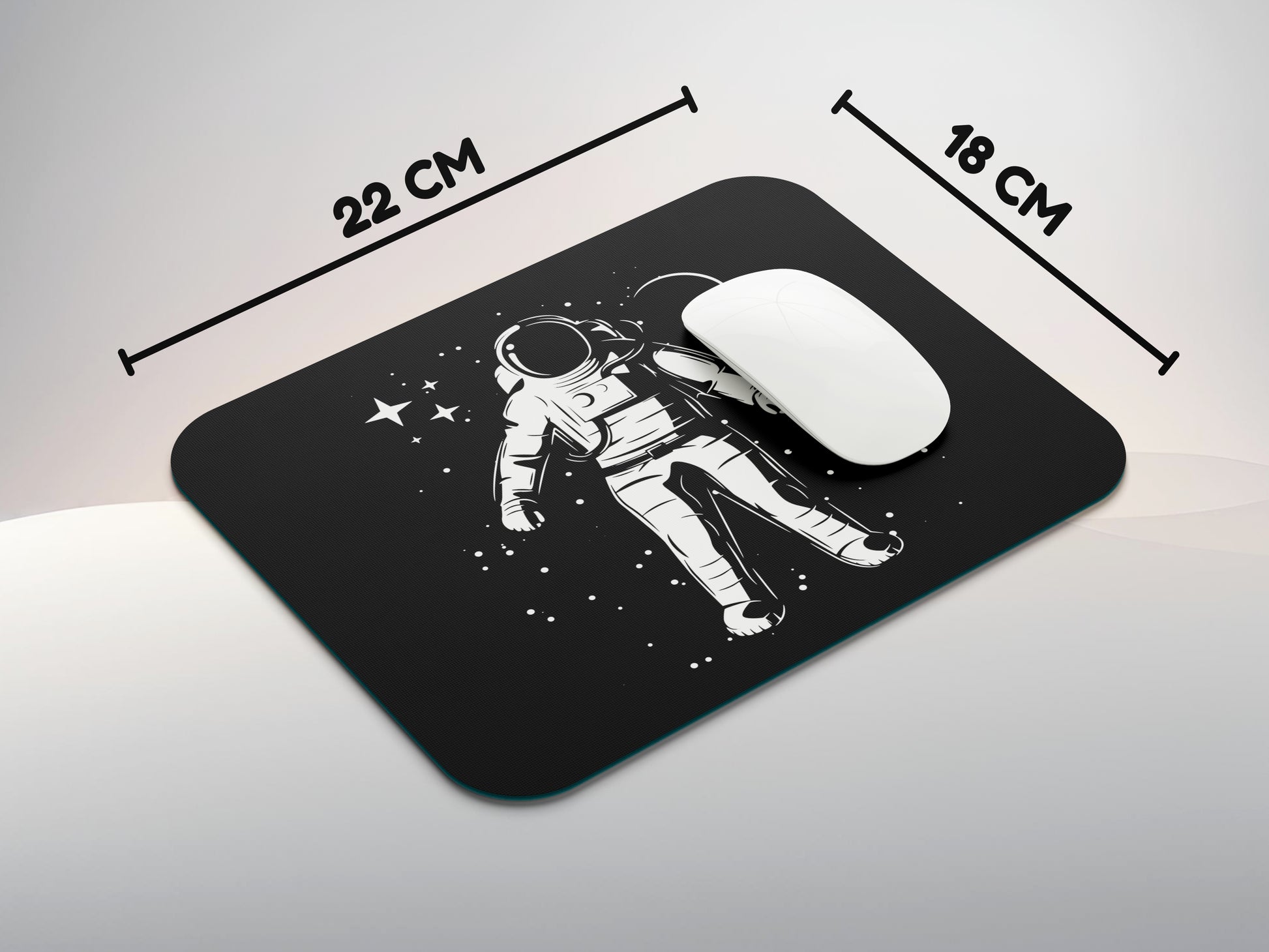 Astronaut Black and Whitemousepad mockup style 3